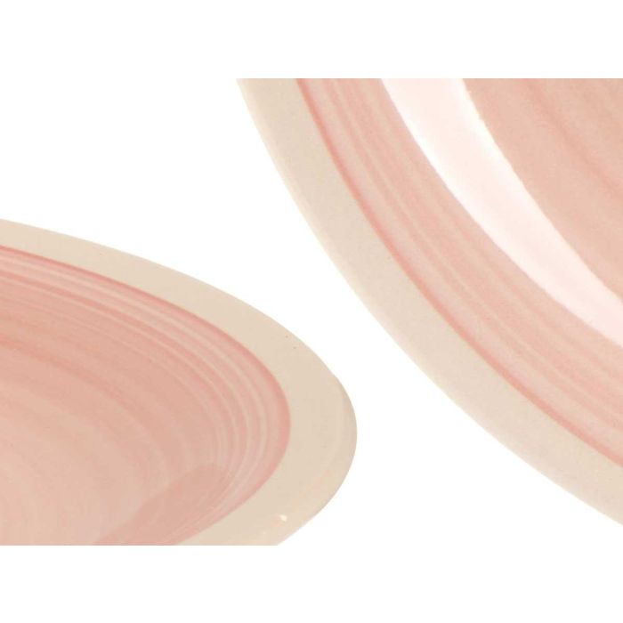 Plato Llano Grande Gres Rosa Borde 26.5 cm Vessia (24 Unidades) 3 Plato Llano Grande Gres Rosa Borde 26.5 cm Vessia (24 Unidades) 3