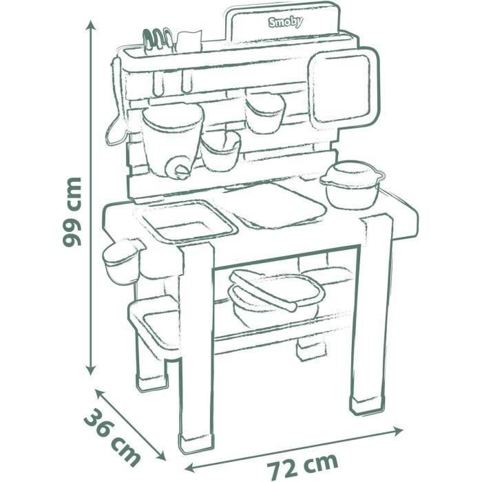 Smoby SMO840208 Cocina de Barro Mud Kitchen Life con Temática de Hogar 5