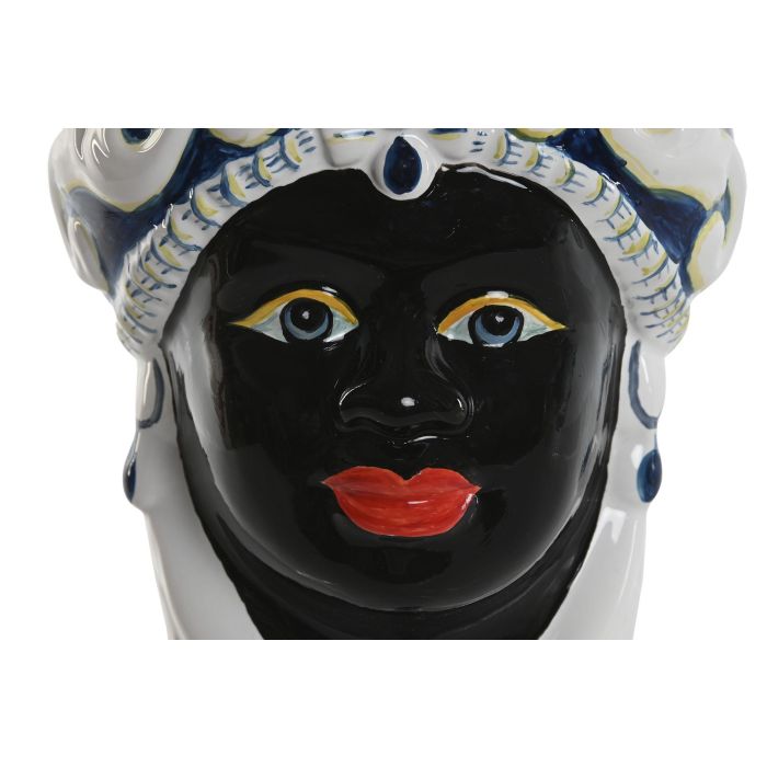 DKD Home Decor Macetero Sicilia 2024 Blanco Negro Porcelana Cabeza Siciliana 12 x 20 x 12 cm (2 Unidades) 2 DKD Home Decor Macetero Sicilia 2024 Blanco Negro Porcelana Cabeza Siciliana 12 x 20 x 12 cm (2 Unidades) 2