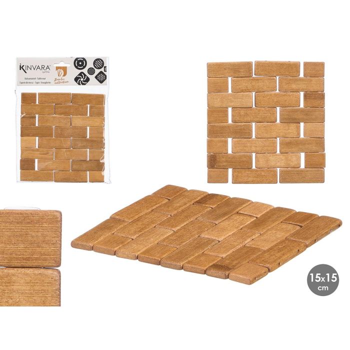 Mantel de Bambú Cuadrado 15x15 cm Kinvara - Protege tu Mesa (24 Unidades) Mantel de Bambú Cuadrado 15x15 cm Kinvara - Protege tu Mesa (24 Unidades)