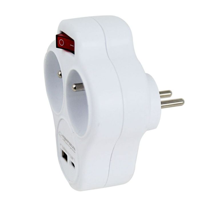 Ladrón de enchufe Esperanza ELK311W 2 Enchufes 3 Ladrón de enchufe Esperanza ELK311W 2 Enchufes 3