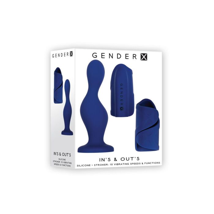 Vibrador Anal Negro Gender X IN'S & OUT'S Azul 2