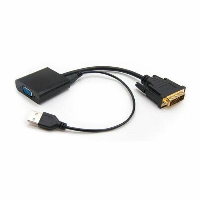 Adaptador DVI a VGA NANOCABLE 10.16.2008-BK Negro 2