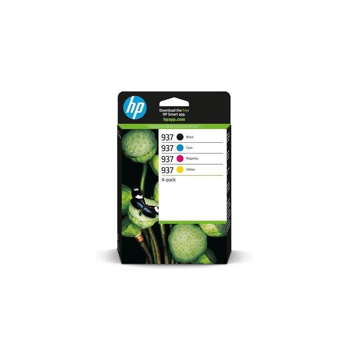 Hp Tinta Bk- C - M - Y Officejet Pro 9110B, 9120 Aio, 9120B Aio, 9130 All-In-One, 9130B Aio, 9110B, 9700, 9700E Series - Nº 937 Pack 4 Hp Tinta Bk- C - M - Y Officejet Pro 9110B, 9120 Aio, 9120B Aio, 9130 All-In-One, 9130B Aio, 9110B, 9700, 9700E Series - Nº 937 Pack 4