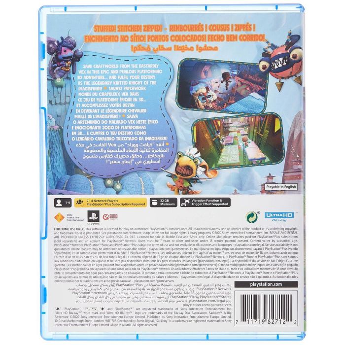 Videojuego PlayStation 5 Sony SACKBOY: A BIG ADVENTURE 1 Videojuego PlayStation 5 Sony SACKBOY: A BIG ADVENTURE 1