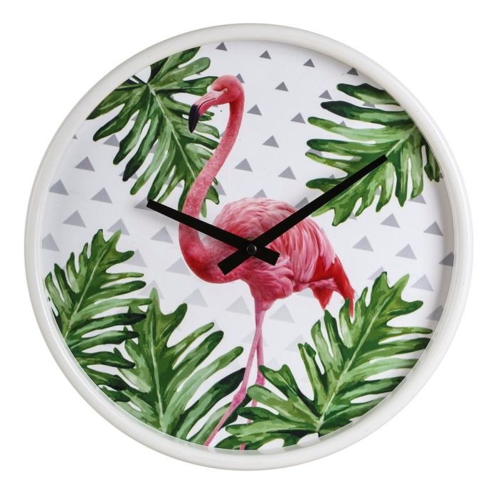 Reloj Flamencos 2/M Blanco-Rosa 30,50 X 5,50 X 30,50 cm