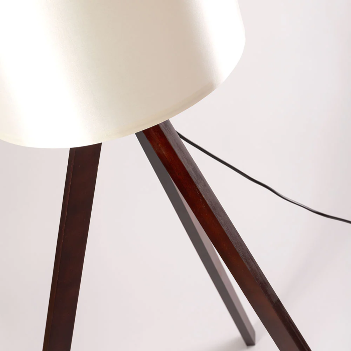 Lámpara de Suelo Trípode de Madera con Pantalla de Tela "Qinhuangdao-1" [OPV-780SGN3438] 6