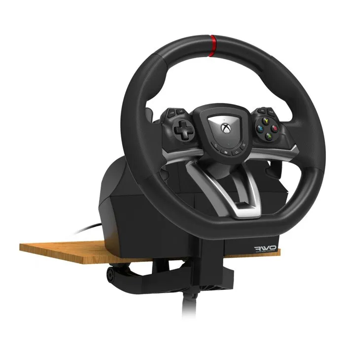 Hori Volante de Carreras Overdrive con Pedales Incluidos, Compatible con PC y Xbox - Negro 2