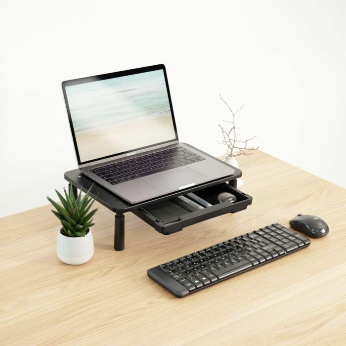 TooQ TQMR087 Soporte Elevador Multiusos para Monitor y Portátil con Cajón Negro Ergonómico Altura Ajustable hasta 20kg 4 TooQ TQMR087 Soporte Elevador Multiusos para Monitor y Portátil con Cajón Negro Ergonómico Altura Ajustable hasta 20kg 4