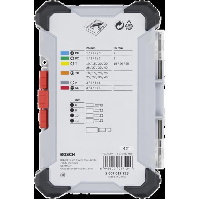 Bosch 2607017723 Juego de puntas de destornillador, 43 piezas, acero S2, caja de herramientas con sistema de seleccíon y clic. 3