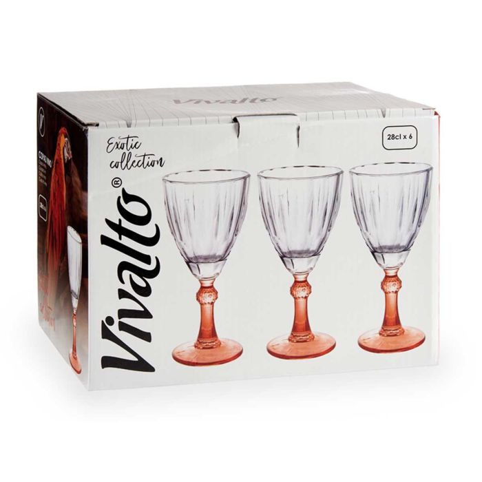 Copa Vino Color Salmon 275Ml Vivalto 9X18CM (36 Unidades) 2 Copa Vino Color Salmon 275Ml Vivalto 9X18CM (36 Unidades) 2
