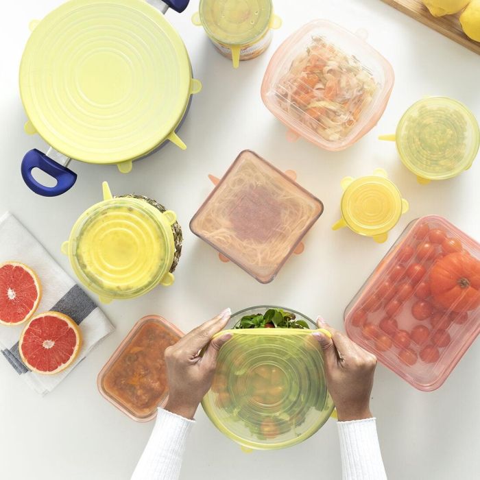 Set de 10 Tapas de Cocina Reutilizables y Ajustables Lilyd InnovaGoods 12