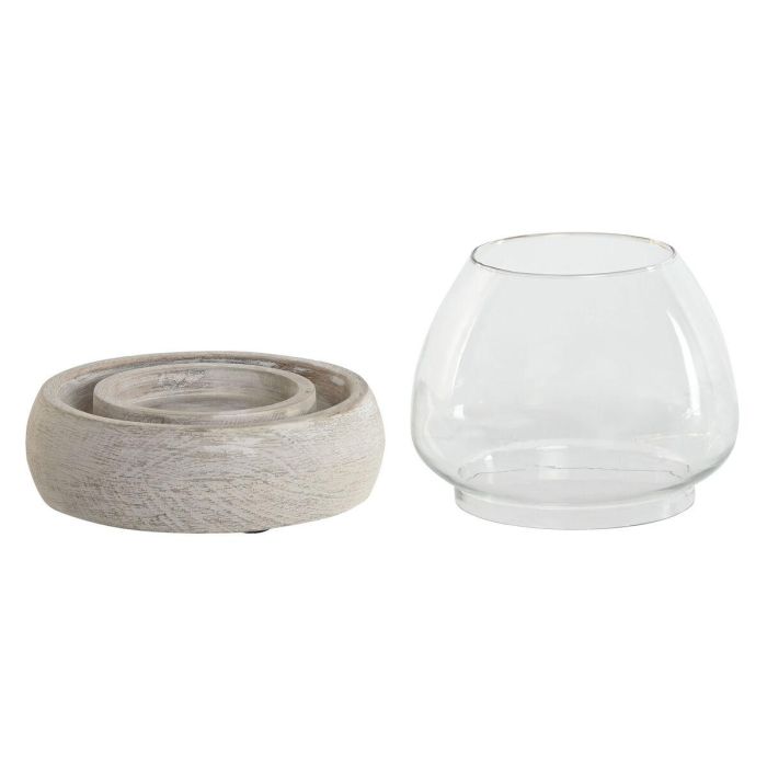 Portavela Mediterraneo DKD Home Decor Blanco 30 x 40 x 30 cm Set de 2 2 Portavela Mediterraneo DKD Home Decor Blanco 30 x 40 x 30 cm Set de 2 2