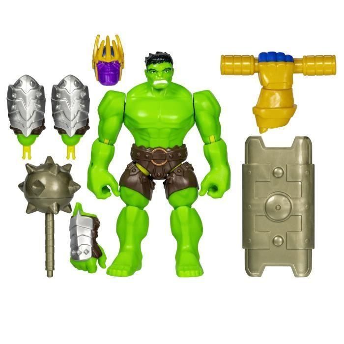 Figura de acción de lujo de Hulk personalizable de Marvel Avengers de MixMashers para mezclar y combinar con accesorios 1