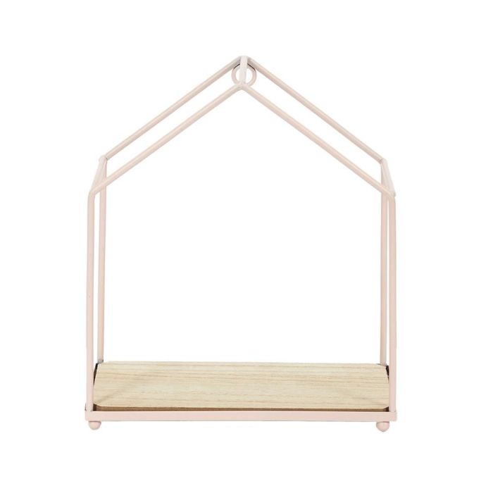 Home Deco Factory Juego de 3 Estantes Casa Rosa para Colgantes Rosa Metal y Madera 23x13x28 cm 4 Home Deco Factory Juego de 3 Estantes Casa Rosa para Colgantes Rosa Metal y Madera 23x13x28 cm 4