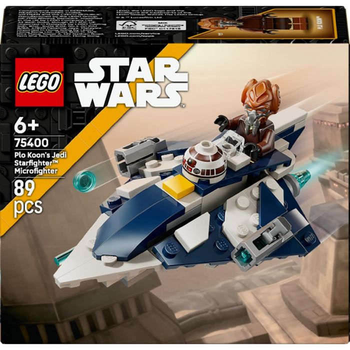 LEGO 75400 Caza Estelar Jedi Plo Koon Microfighter Star Wars Las Guerras Clon Set Construcción con Minifigura +6 años 0 LEGO 75400 Caza Estelar Jedi Plo Koon Microfighter Star Wars Las Guerras Clon Set Construcción con Minifigura +6 años 0