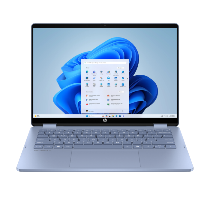 HP OmniBook 5 Flip 14-fp0014ns Portátil 14" Táctil 2K Intel Core i5-1334U 16GB LPDDR5 512GB SSD Windows 11 Home Azul