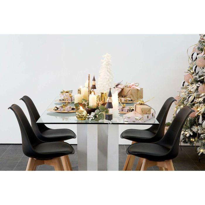 Silla Scandi DKD Home Decor Negro Marron 55 x 83 x 48 cm 4 Silla Scandi DKD Home Decor Negro Marron 55 x 83 x 48 cm 4