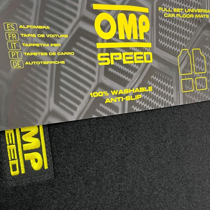 Alfombrilla para Coche OMP SPEED Universal Amarillo 3 Alfombrilla para Coche OMP SPEED Universal Amarillo 3