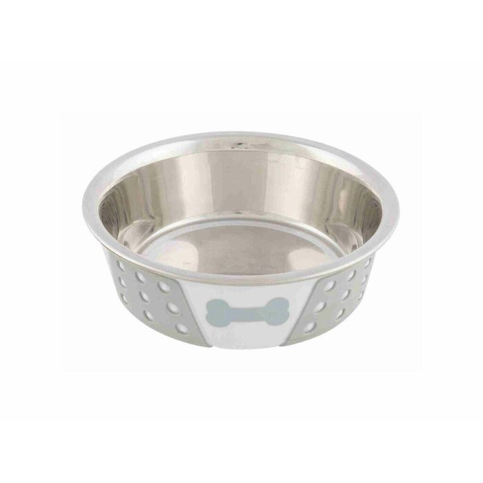 Comedero para Mascotas Trixie Blanco Gris Silicona Acero Inoxidable 400 ml 0,4 l 0 Comedero para Mascotas Trixie Blanco Gris Silicona Acero Inoxidable 400 ml 0,4 l 0