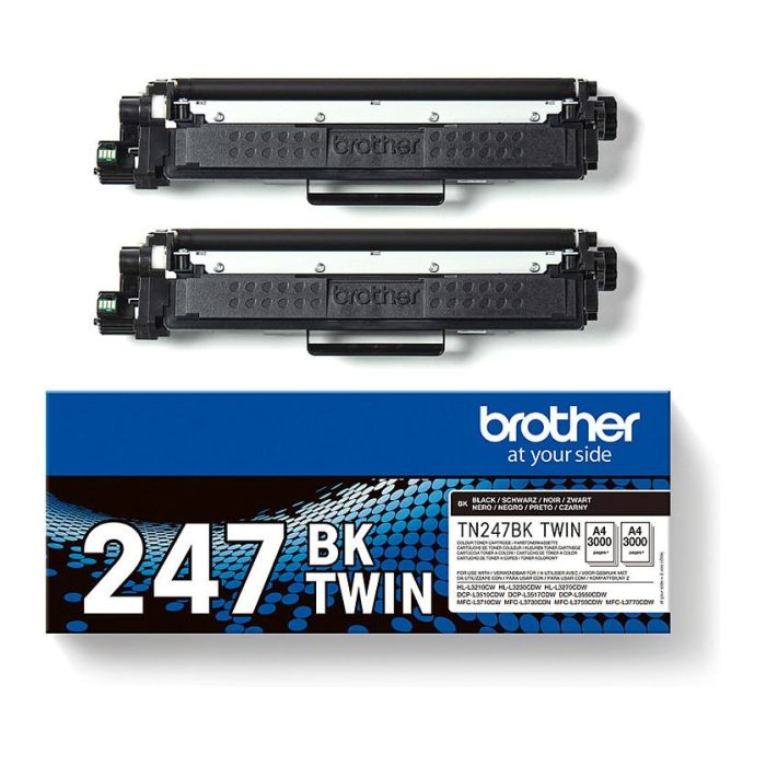 BROTHER pack de 2 cartuchos deToner negro de larga duracion tn247bktwin/TN247BKTWIN 1