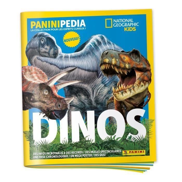 Álbum para tarjetas coleccionables - PANINI - DINOS NATIONAL GEOGRAPHIC KIDS - PANINIPEDIA Álbum para tarjetas coleccionables - PANINI - DINOS NATIONAL GEOGRAPHIC KIDS - PANINIPEDIA
