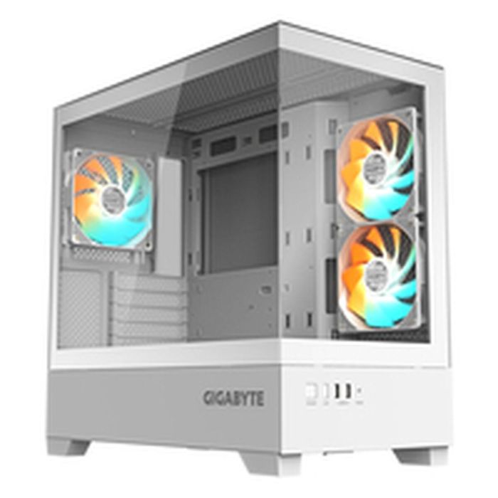 GIGABYTE C201 PANORAMIC ICE Midi Tower Blanca para PC - Radiador 360mm, 3 Ventiladores ARGB, USB 3.0, RGB Fusion 9 GIGABYTE C201 PANORAMIC ICE Midi Tower Blanca para PC - Radiador 360mm, 3 Ventiladores ARGB, USB 3.0, RGB Fusion 9