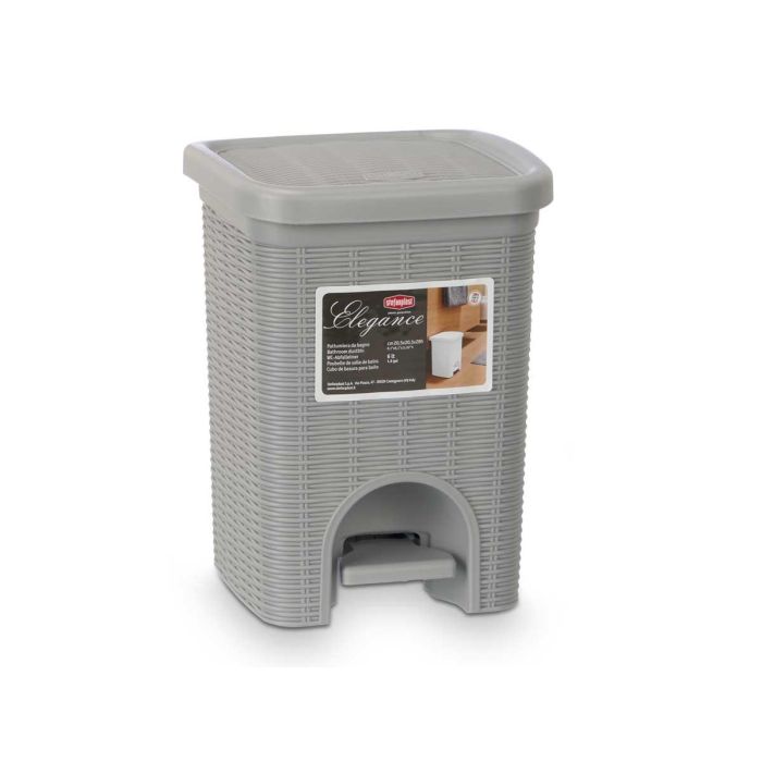 Papelera Elegance Peq 6L Gris Claro Stefanplast 20X27CM (6 Unidades) 2 Papelera Elegance Peq 6L Gris Claro Stefanplast 20X27CM (6 Unidades) 2
