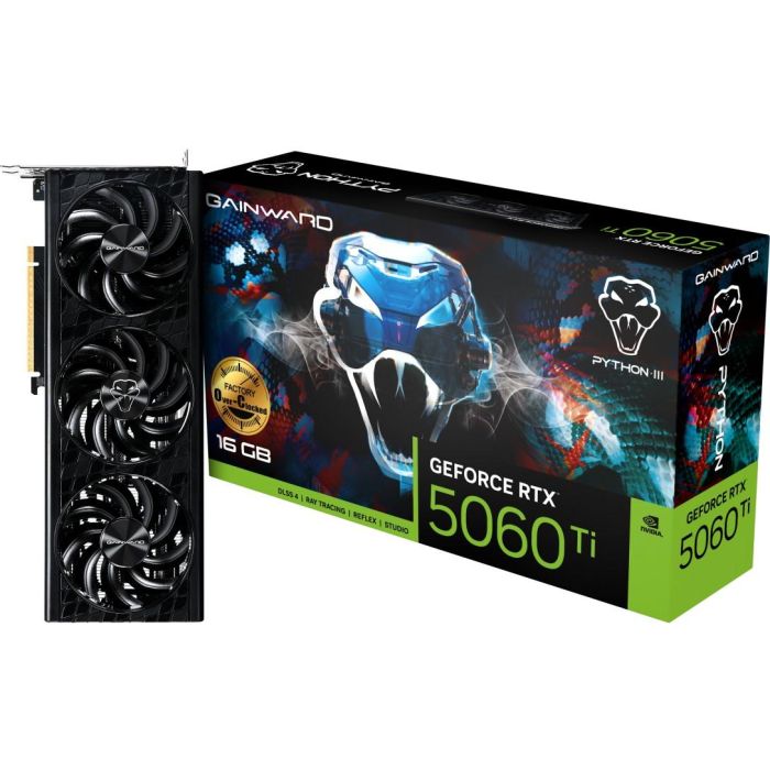 Gainward GeForce RTX 5060 Ti Phyton III OC 16GB GDDR7 3 Ventiladores PCI Express 5.0 9
