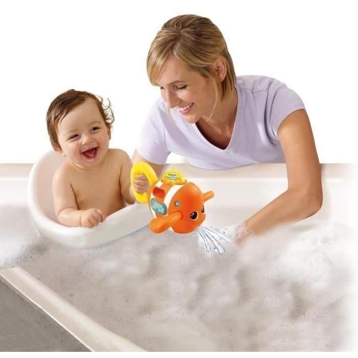 Vtech Baby Juguete de baño musical y parlante León, con pececito y canciones, para niño y niña, a partir de 6 meses, naranja 2