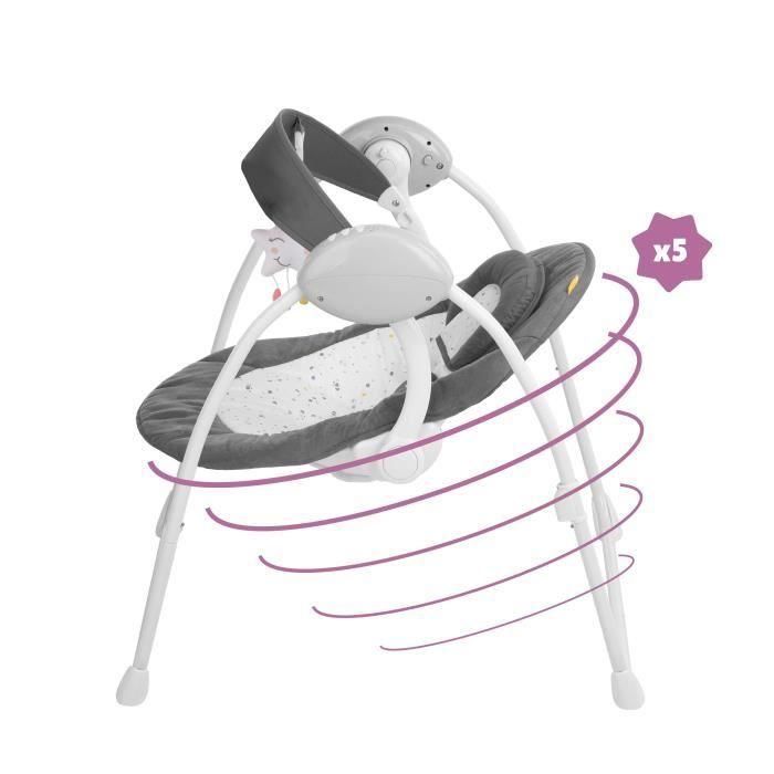 Columpio eléctrico Comfort Badabulle - Plegable - Ultracompacto - Arco de juego extraíble, Luz de luna 2 Columpio eléctrico Comfort Badabulle - Plegable - Ultracompacto - Arco de juego extraíble, Luz de luna 2