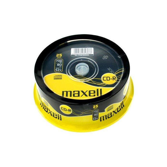 Cd-Rom Maxell 700 Mb 80 Min. 52X Tarro De 25 (Incluye Canon Lpi De 2.00 ) (M184)