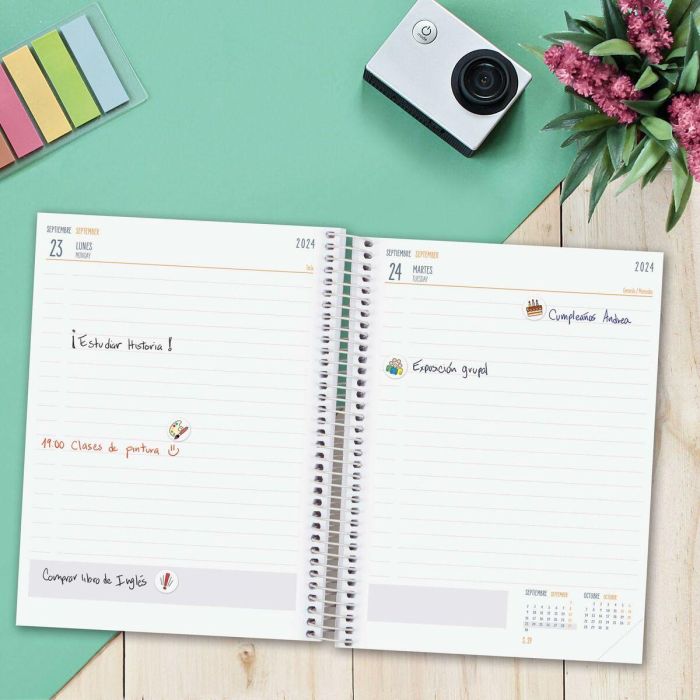 Agenda Finocam Exotic Multicolor Cuarto 15,5 x 21,2 cm 2024-2025 3