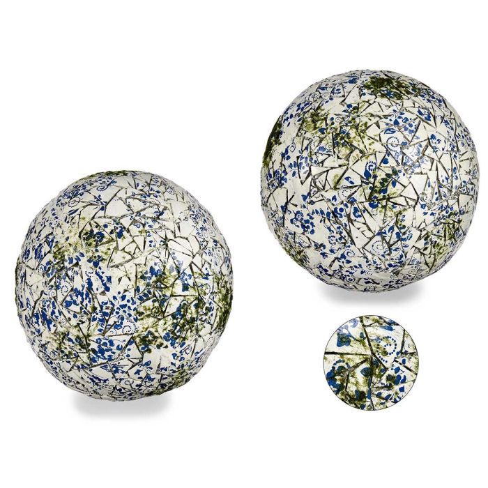 Bola de Poliresina Mosaico Azul Ibergarden 31.5x31.5x31.5 cm (2 Unidades) Bola de Poliresina Mosaico Azul Ibergarden 31.5x31.5x31.5 cm (2 Unidades)