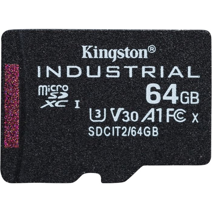 Kingston Tarjeta microSD Industrial 64GB 100MB/s con Adaptador 2