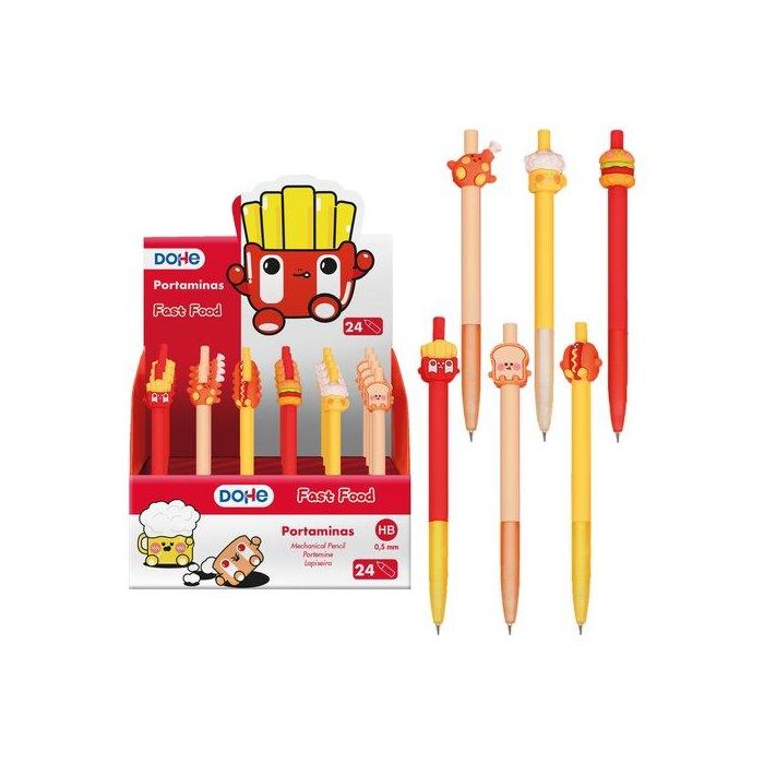 Portaminas Dohe Fast Food 0,5 Mm Surtido Expositor De 24 (6 Mod.)