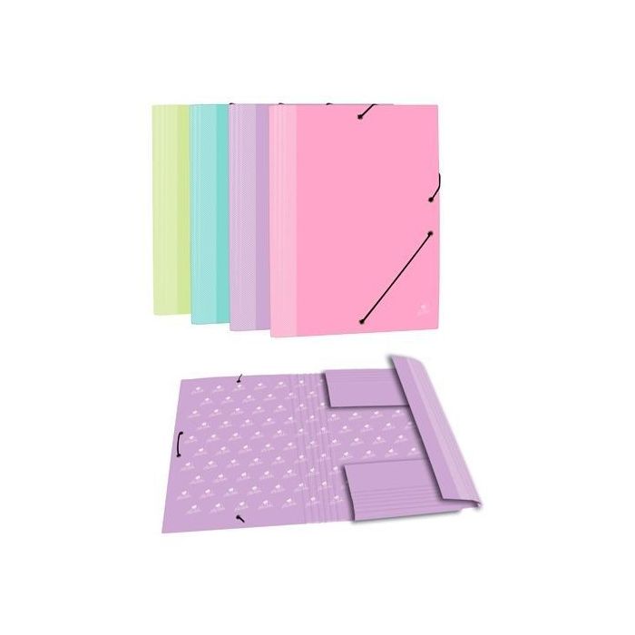 Mariola Carpeta Con Gomas 3 Solapas Folio Cartón Forrado Plastificado Mate Surtidos Pastel Mariola Carpeta Con Gomas 3 Solapas Folio Cartón Forrado Plastificado Mate Surtidos Pastel