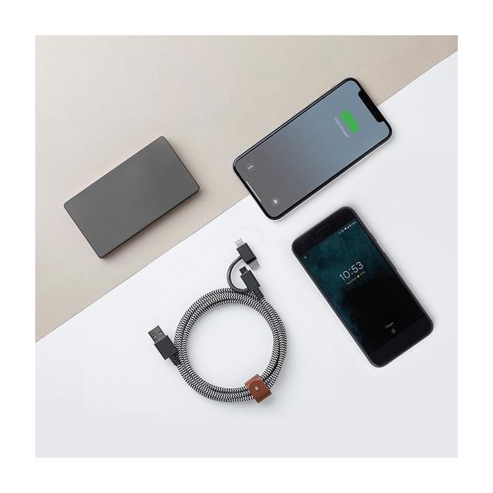 Native Union Belt Cable 3-en-1 Universal con Conectores Micro-USB, Lightning y USB-C 2 Metros para Carga Rápida 7 Native Union Belt Cable 3-en-1 Universal con Conectores Micro-USB, Lightning y USB-C 2 Metros para Carga Rápida 7