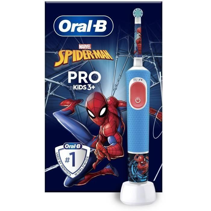 Oral-B ORA1696238491447 Cepillo de dientes eléctrico Pro Kids Marvel Spider-Man, 1 mango, 1 cabezal, para niños +3 años 0 Oral-B ORA1696238491447 Cepillo de dientes eléctrico Pro Kids Marvel Spider-Man, 1 mango, 1 cabezal, para niños +3 años 0