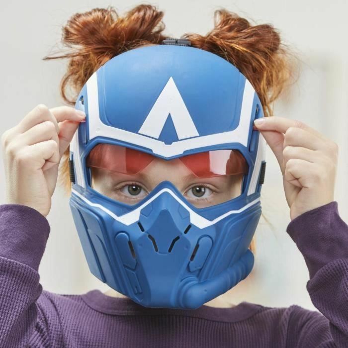 Hasbro Máscara Marvel Vengadores Capitán América de Juego de Rol con Lentes Abatibles para Niños +5 Años Película Brave New World 21