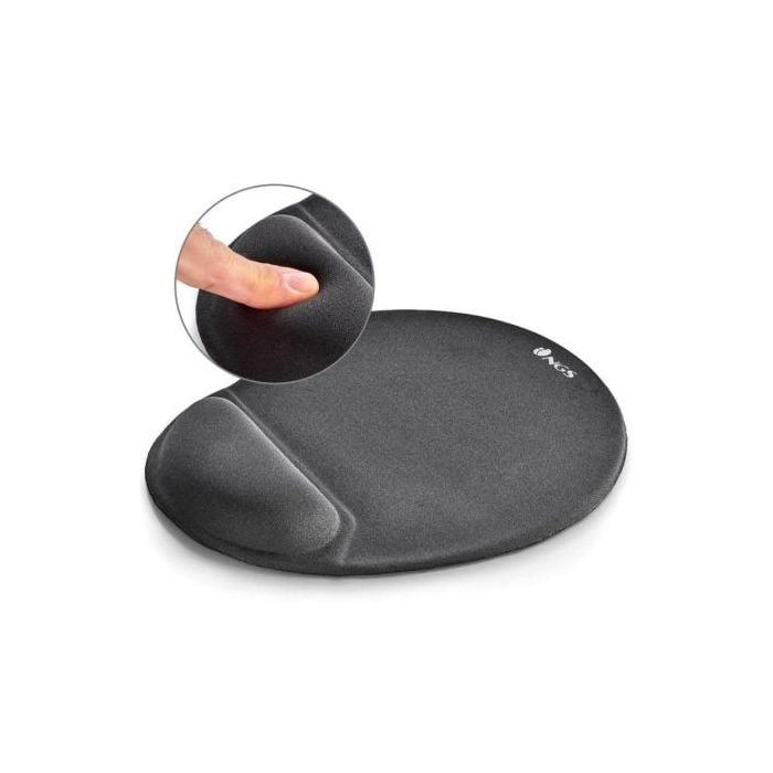NGS Alfombrilla Mouse Pad Kilim Gel Negro, 250x210 mm, de Microfibra con Base Antideslizante 3