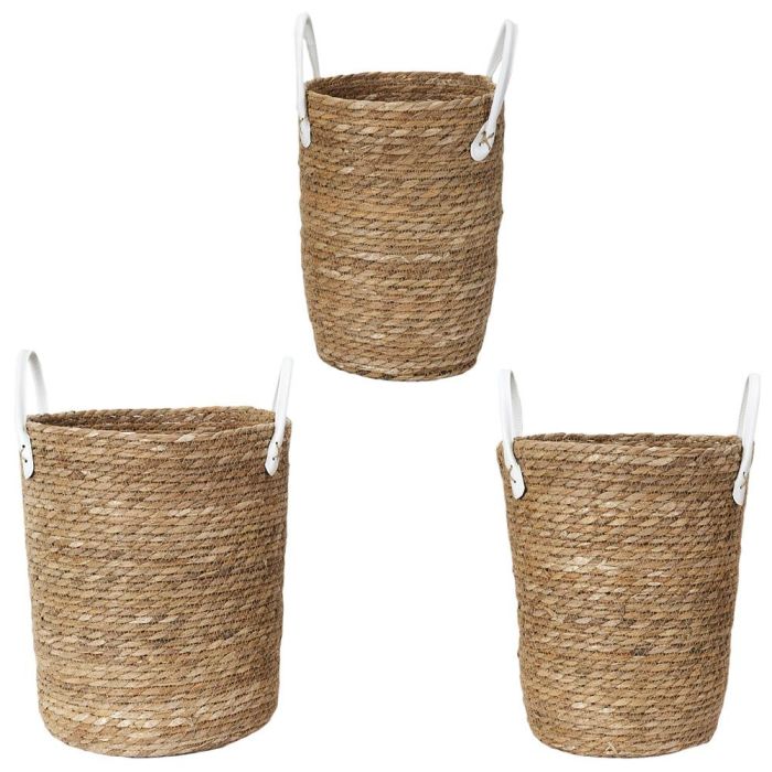 Home Deco Factory Juego de 3 Cestas Mirage Ecológicas con Asas 3