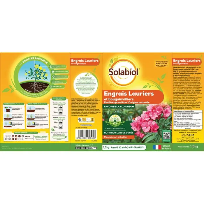 Solabiol SOLAURY15 Fertilizante de Laurel y Buganvilla - 1.5 Kg 1