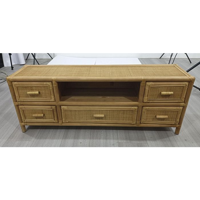 Mueble Tv Tropical DKD Home Decor Marron Claro 30 x 45 x 120 cm 1 Mueble Tv Tropical DKD Home Decor Marron Claro 30 x 45 x 120 cm 1