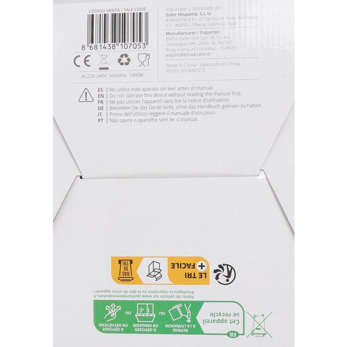 Freidora de Aire Kiwi 2L 1000W - Sin Aceite (2 Unidades) 8 Freidora de Aire Kiwi 2L 1000W - Sin Aceite (2 Unidades) 8