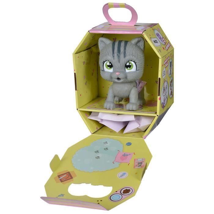 Smoby - Pamper Petz - Gato en adopción - 4 accesorios - Articulado - Bebe y orina - Certificado de adopción - A partir de 3 años 3