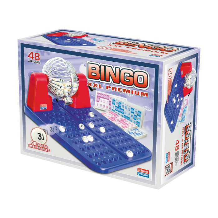 Falomir Bingo XXL Premium Juego de Mesa para Toda la Familia con Bote Automático 1