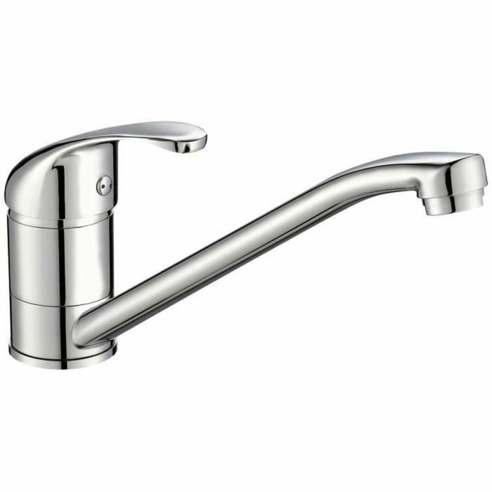 ROUSSEAU Grifo de cocina mezclador Belfort, cartucho cerámico Ø40mm, latón cromado, sin ducha de mano, ahorro de agua