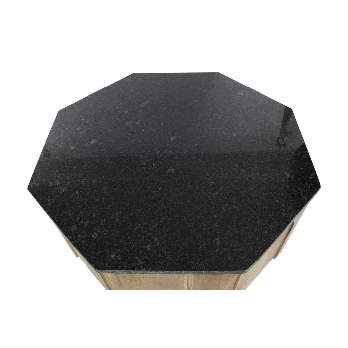 DKD Home Decor Mesa Centro Moderno Mango y Marmol 80 x 80 x 45 cm 1