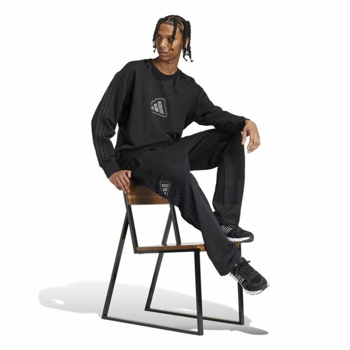 Pantalón Deportivo Infantil Adidas Graphic Seasonal Negro 3 Pantalón Deportivo Infantil Adidas Graphic Seasonal Negro 3